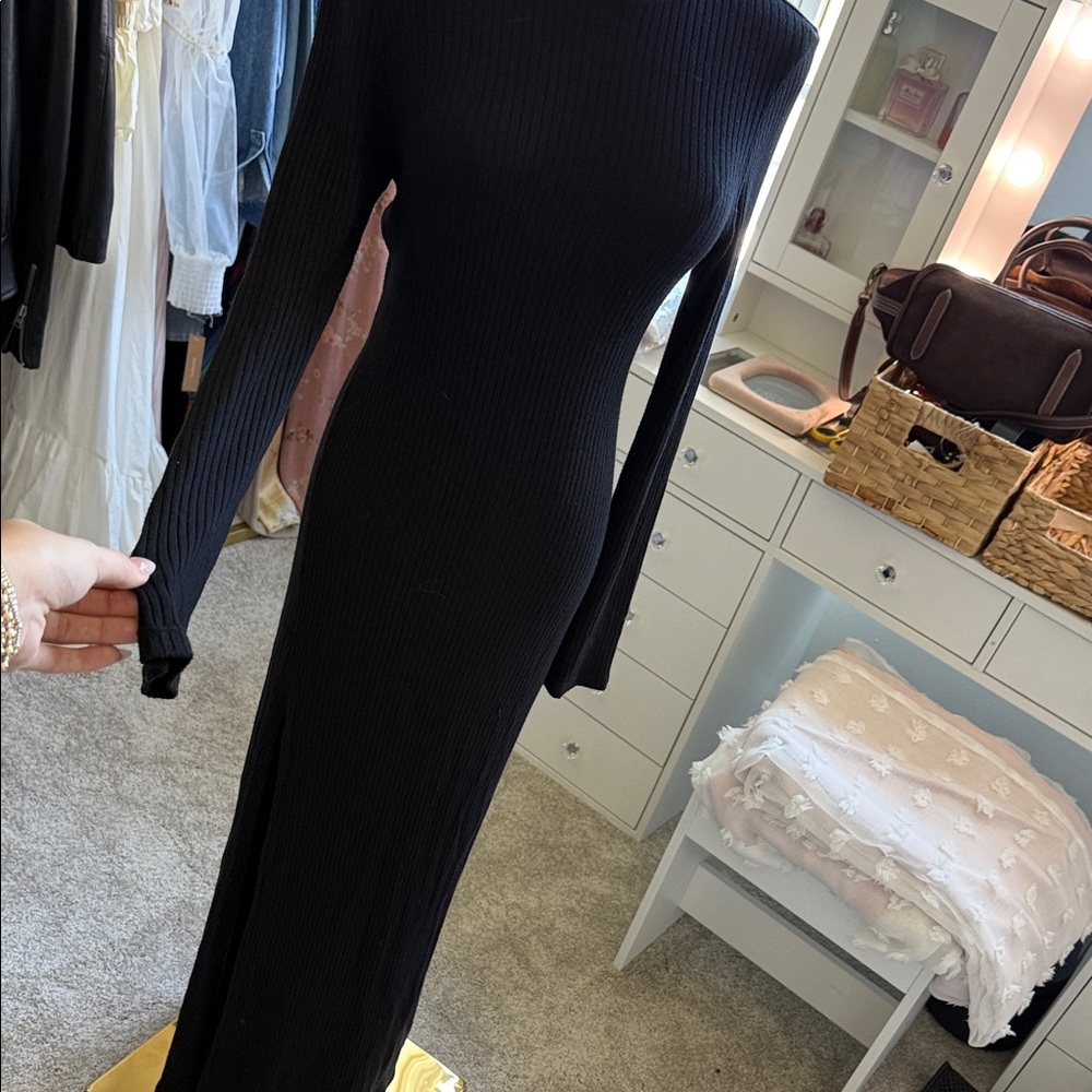 Reformation Black Long Sleeve Dress size small - Picture 5 of 7